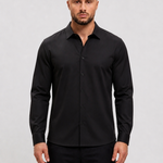 Classic Black Shirt - voorkant studio lange mouw