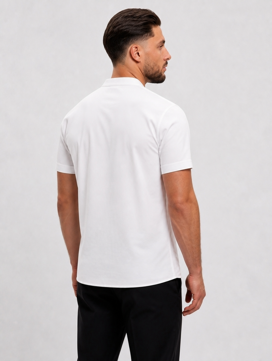 Mao White Shirt - achterkant studio