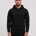 RK Blank Hoodie Black Regular Fit - voorkant studio