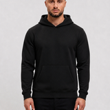 RK Blank Hoodie Black Regular Fit - voorkant studio