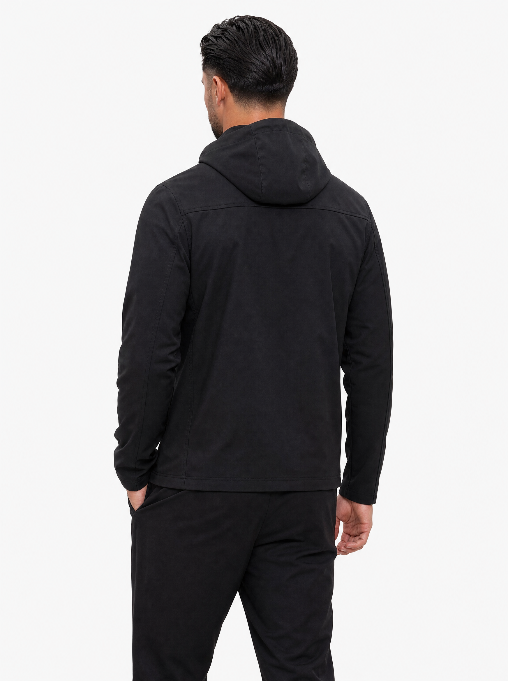 High Peak Jacket Black - achterkant schuin