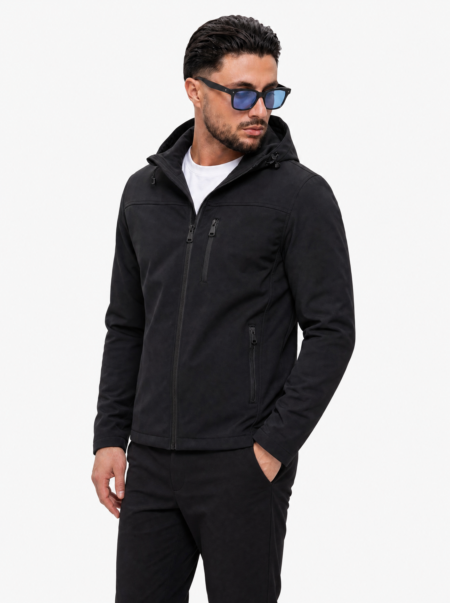 High Peak Jacket Black - voorkant schuin