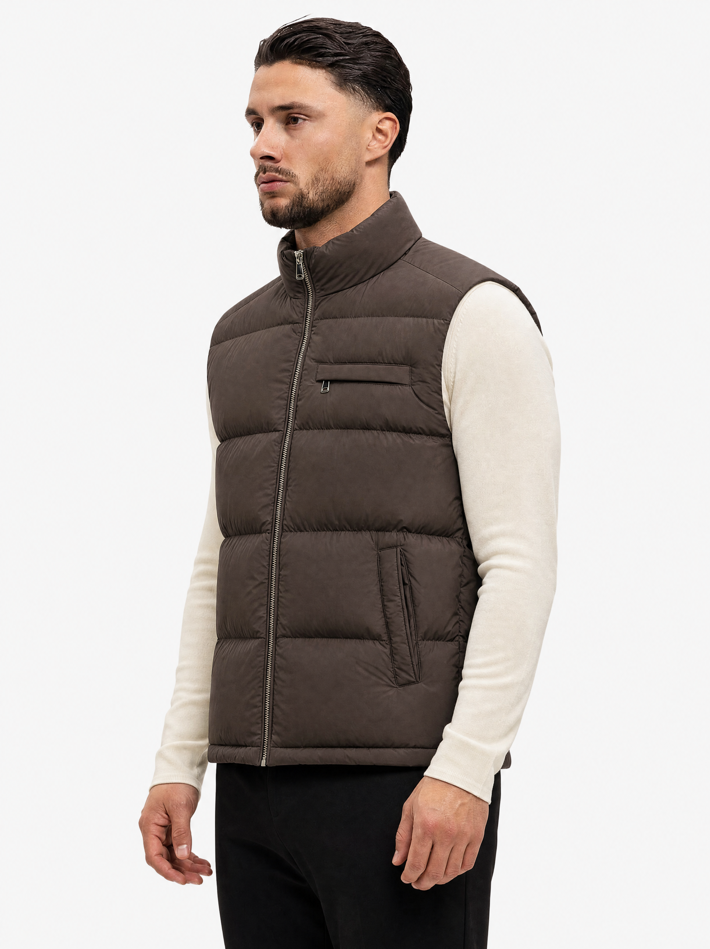 Torino Down Bodywarmer Brown - voorkant