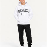Richesse Brand Hoodie JR White - voorkant op model