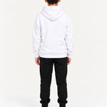 Richesse Brand Hoodie JR White - achterkant op model