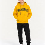 Richesse Brand Hoodie JR Yellow - voorkant op model