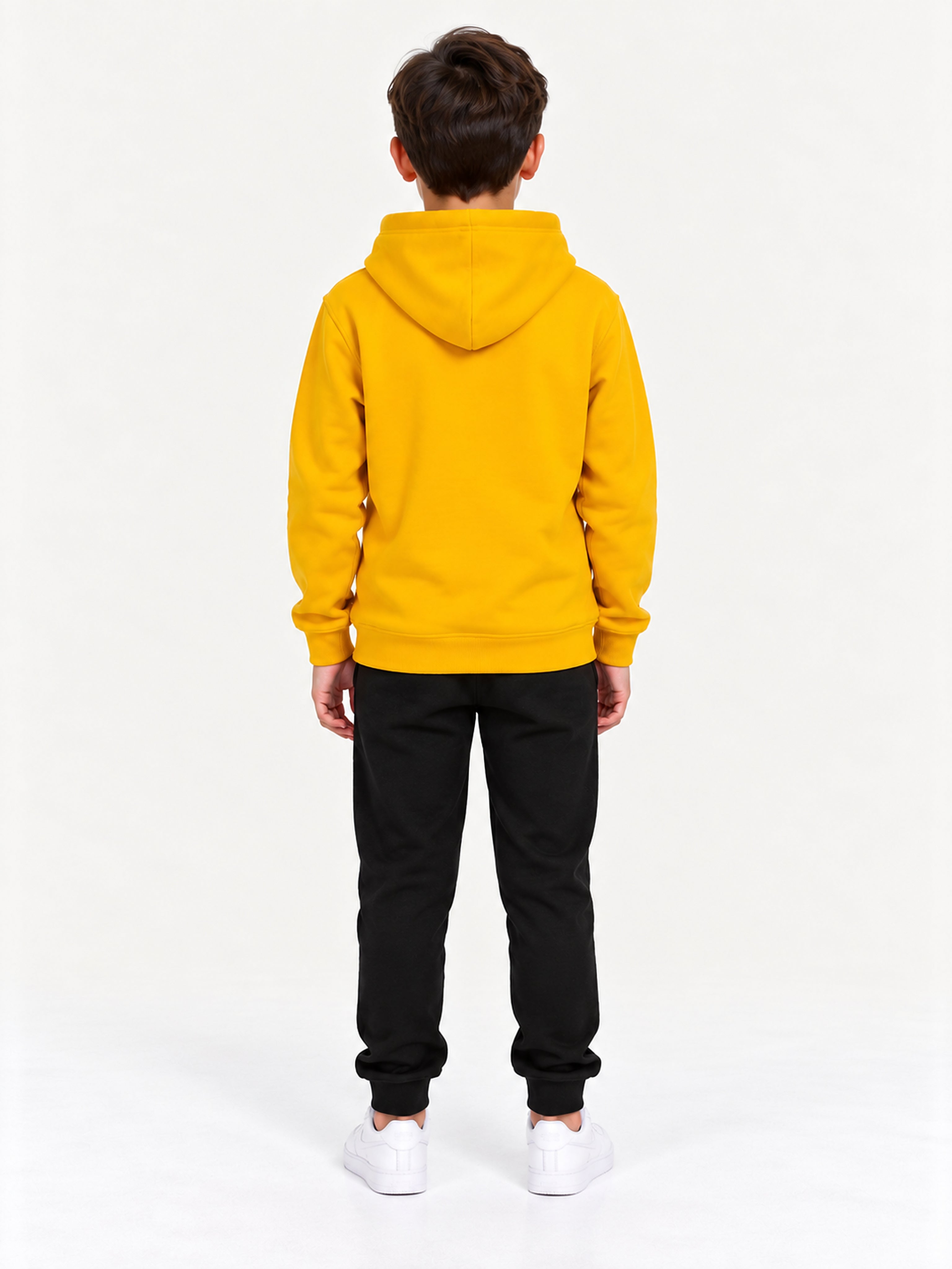 Richesse Brand Hoodie JR Yellow - achterkant op model