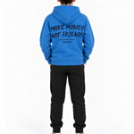Richesse Infantry Hoodie JR Blue - achterkant op model