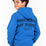 Richesse Infantry Hoodie JR Blue - close-up print