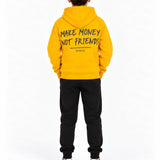 Richesse Infantry Hoodie JR Yellow - achterkant op model