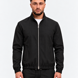 MONZA jacket zwart – voorkant, complete set met bijpassende pants (studio)