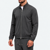 MONZA jacket grijs – schuin van voren, complete set met bijpassende pants (studio)