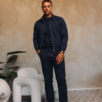 MONZA JACKET | NAVY – lifestyle, complete set met bijpassende marineblauwe MONZA pants