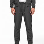 MONZA pants grijs – voorkant, complete set met bijpassende jacket (studio)