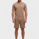 PORTO SET | TAUPE - volledige outfit met witte sneakers