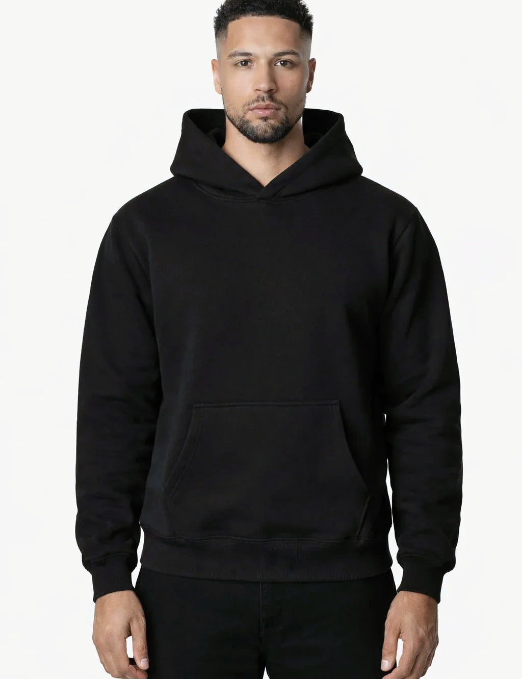 RK BLANK HOODIE BLACK OVERSIZED