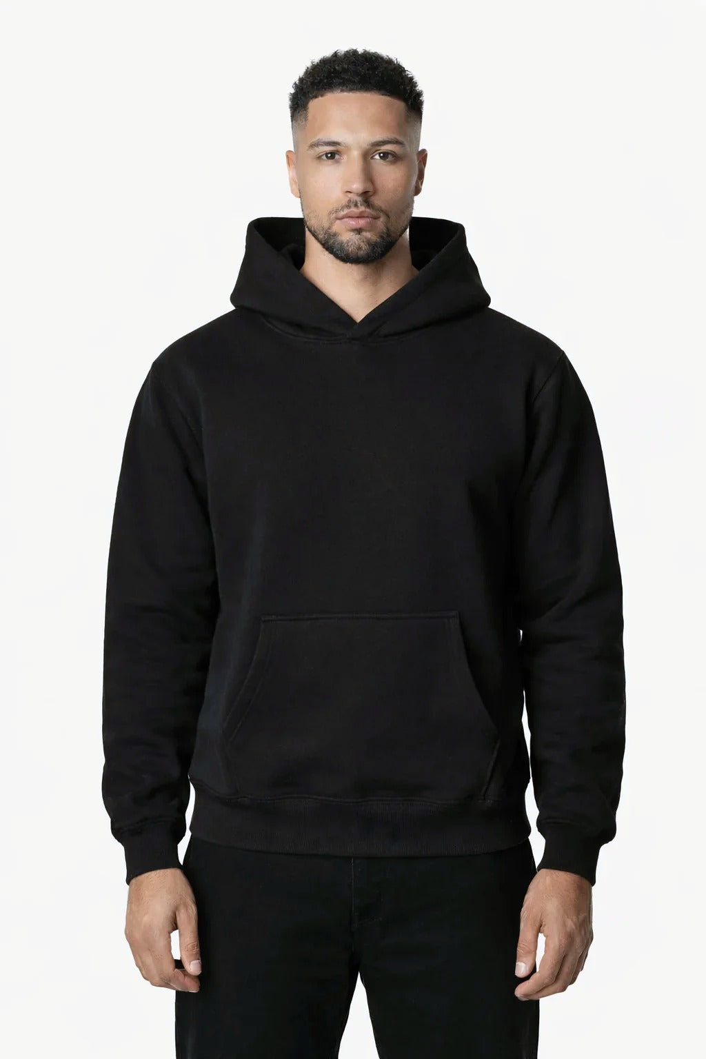 RK BLANK HOODIE BLACK OVERSIZED
