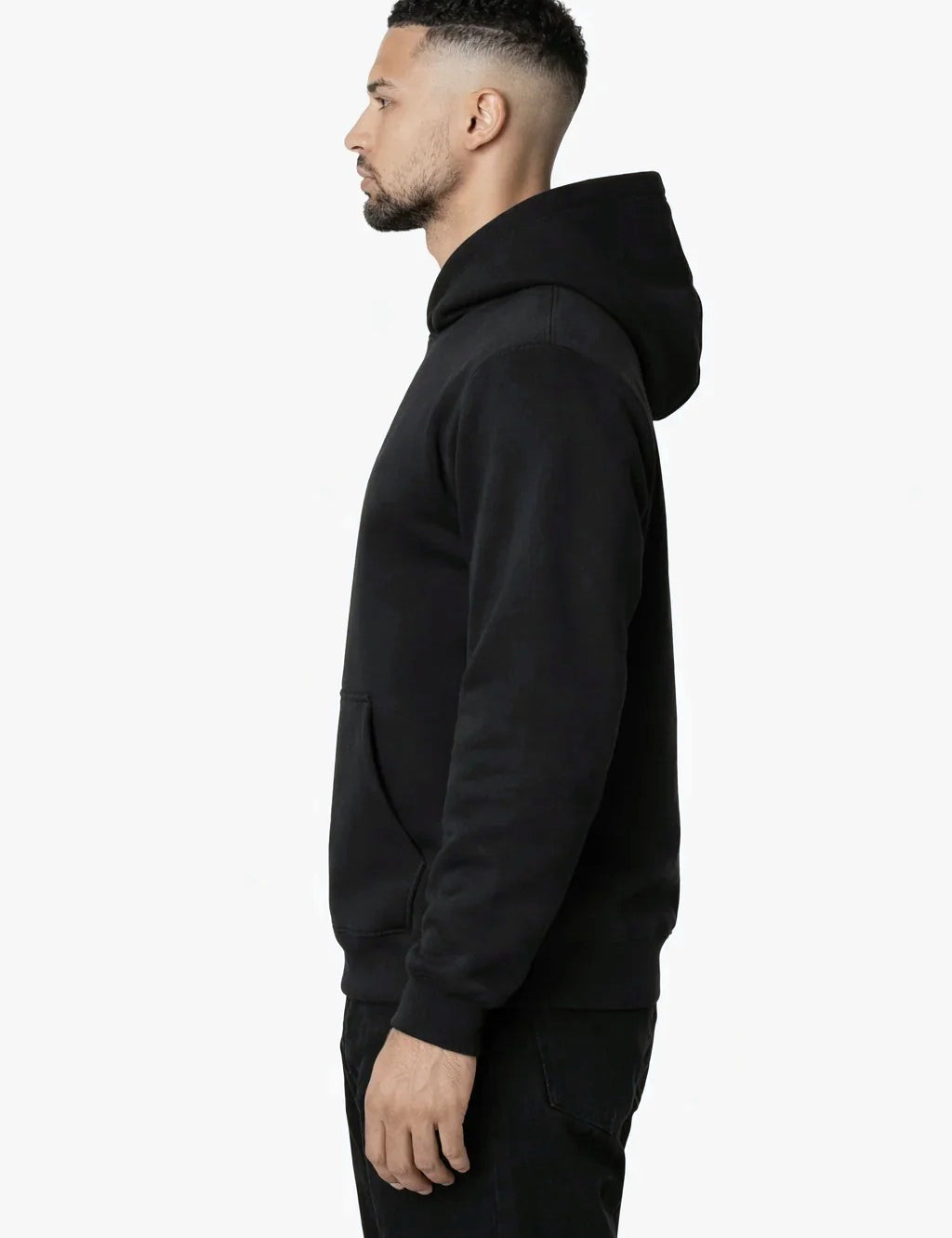 RK BLANK HOODIE BLACK OVERSIZED