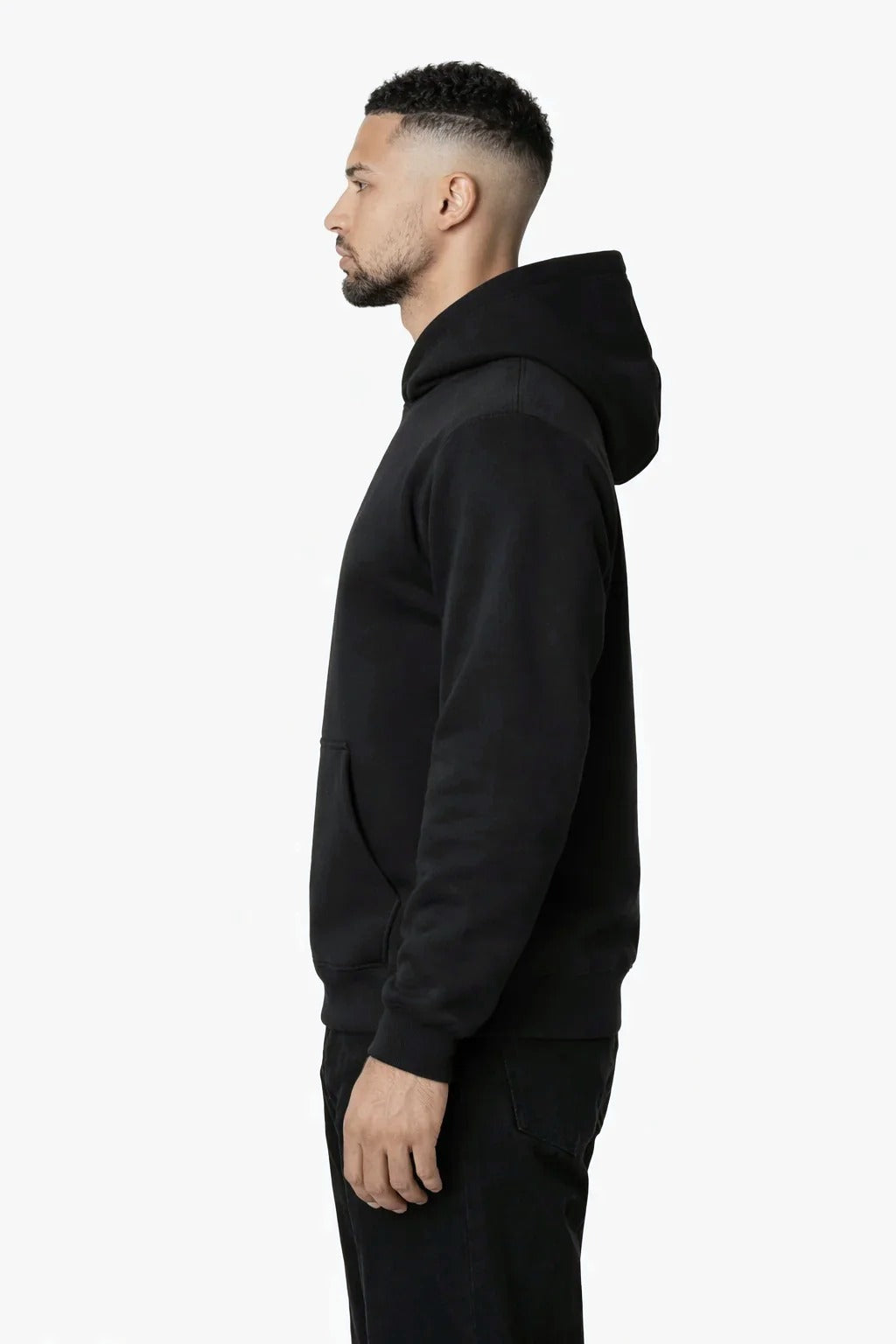 RK BLANK HOODIE BLACK OVERSIZED