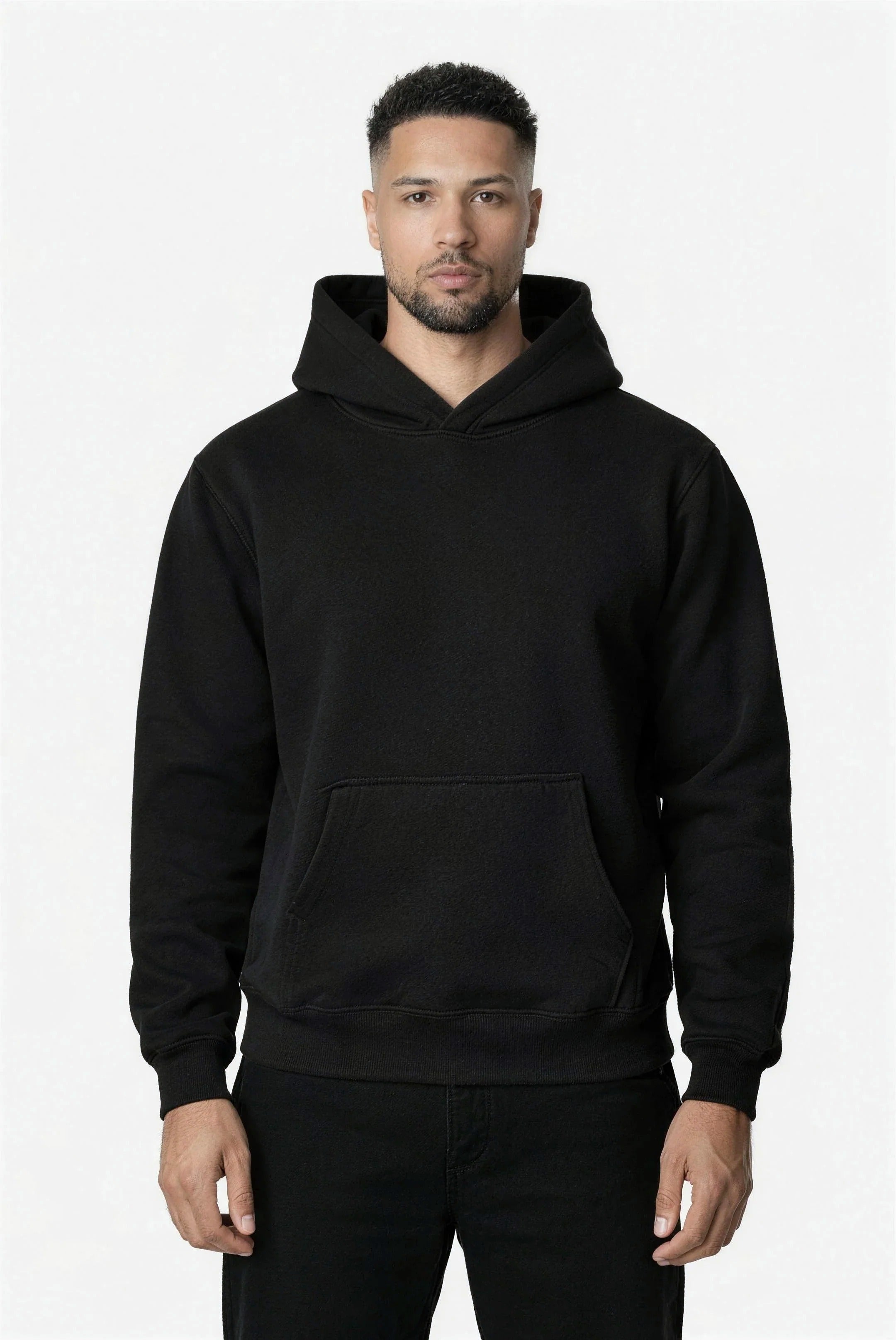 RK BLANK HOODIE BLACK OVERSIZED