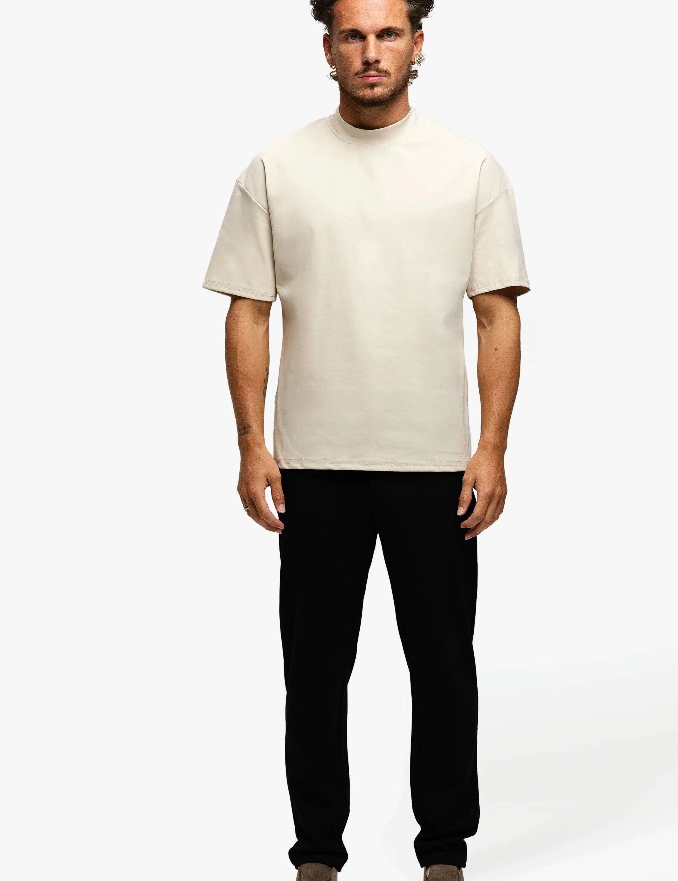 Luxury Shiny Creme T-Shirt