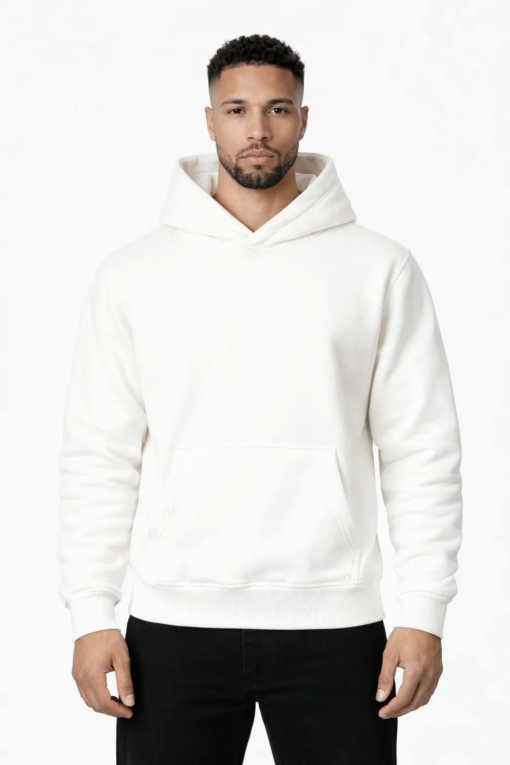 RK Blank Hoodie Creme Slimfit
