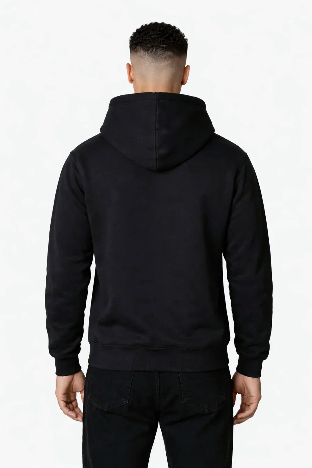 RK Blank Hoodie Black Slimfit