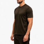 SHINY ESSENTIAL SHIRT DEEP BROWN