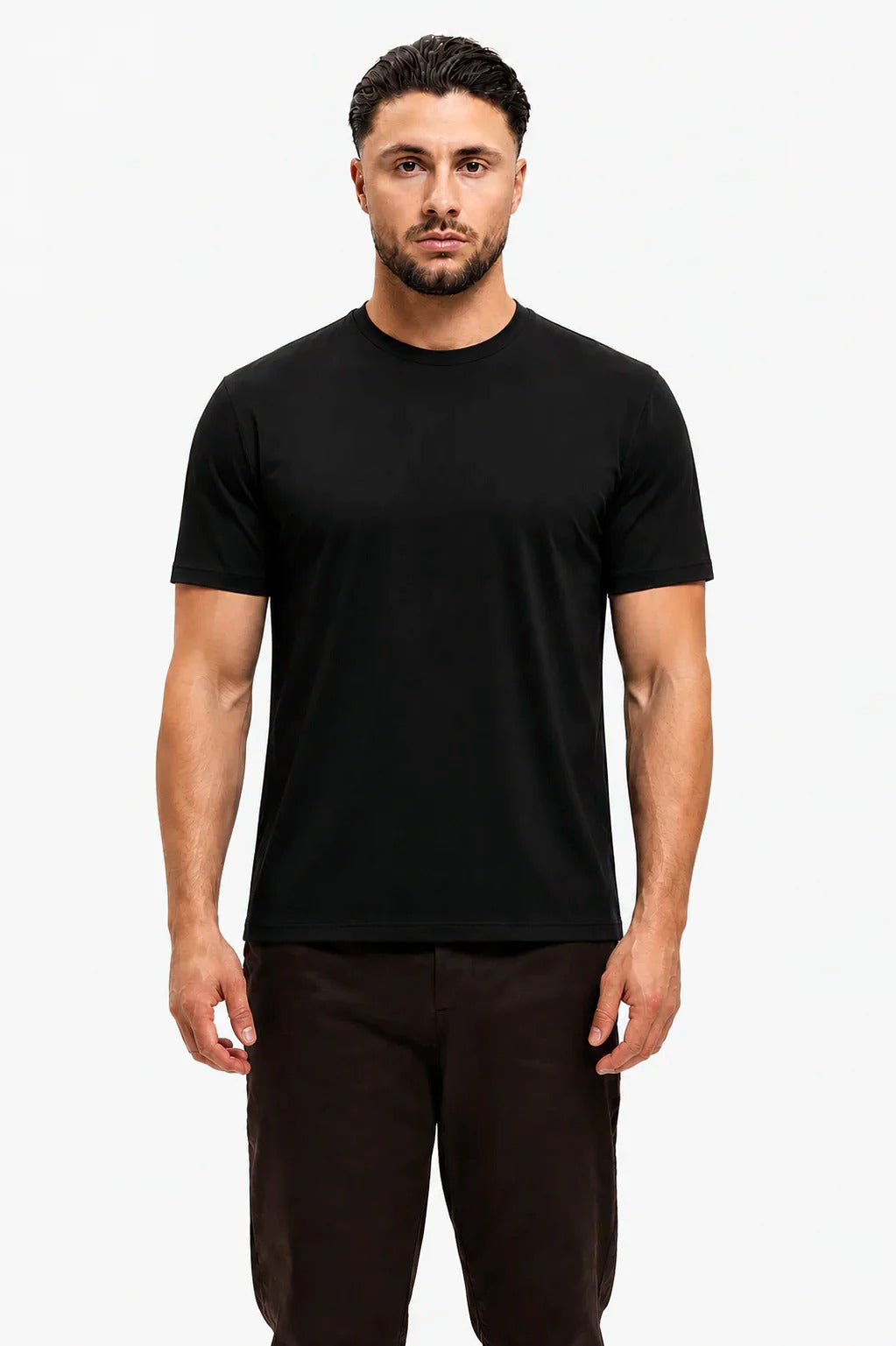 Luxury Shiny Black T-Shirt