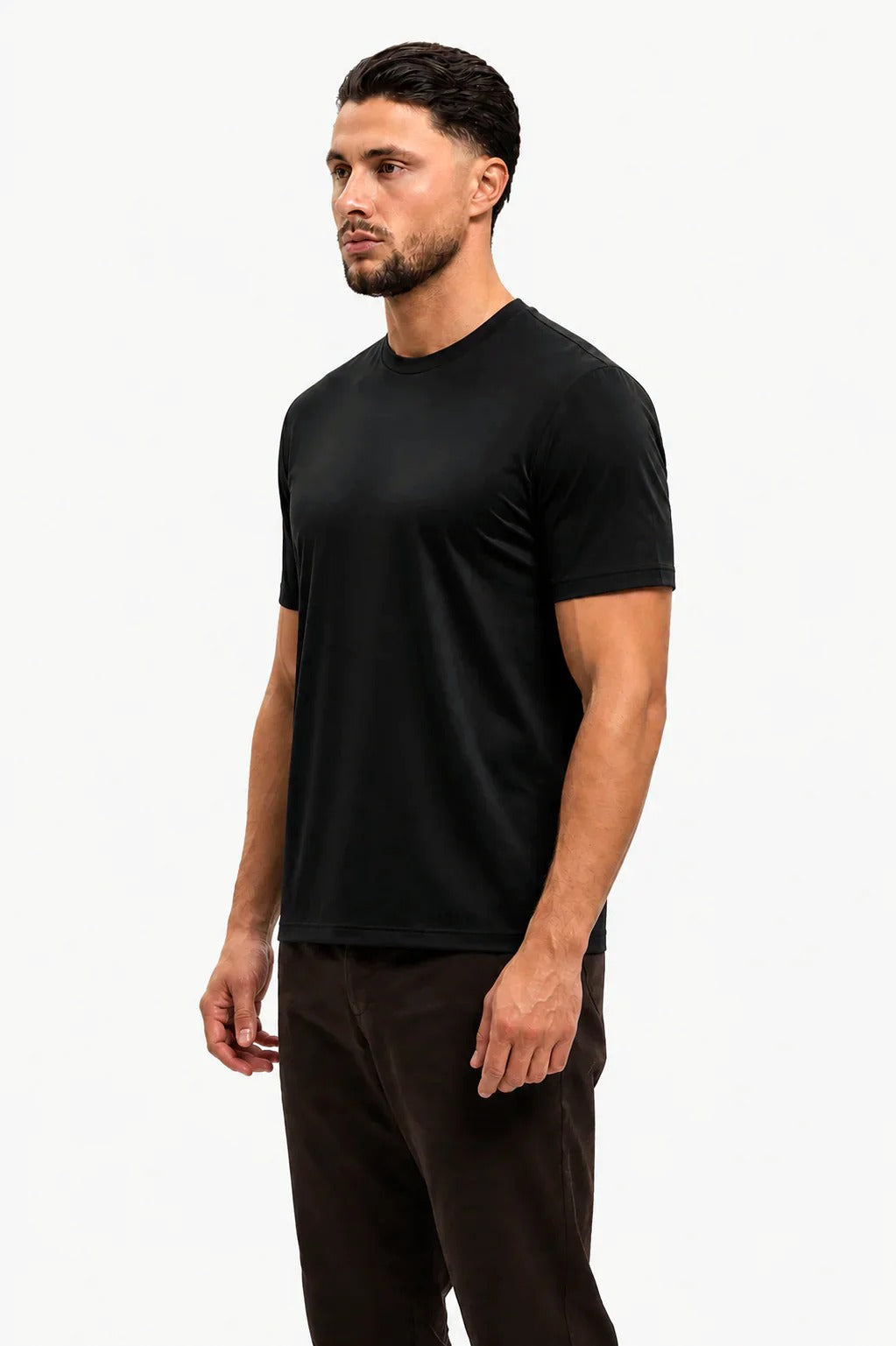 Luxury Shiny Black T-Shirt
