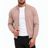 RIVAS HEAVY ZIPPER VEST CREME - studio pose
