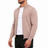RIVAS HEAVY ZIPPER VEST CREME - studio zijkant