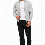 RIVAS HEAVY ZIPPER VEST GREY - studio full-body