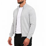 RIVAS HEAVY ZIPPER VEST GREY - studio zijkant