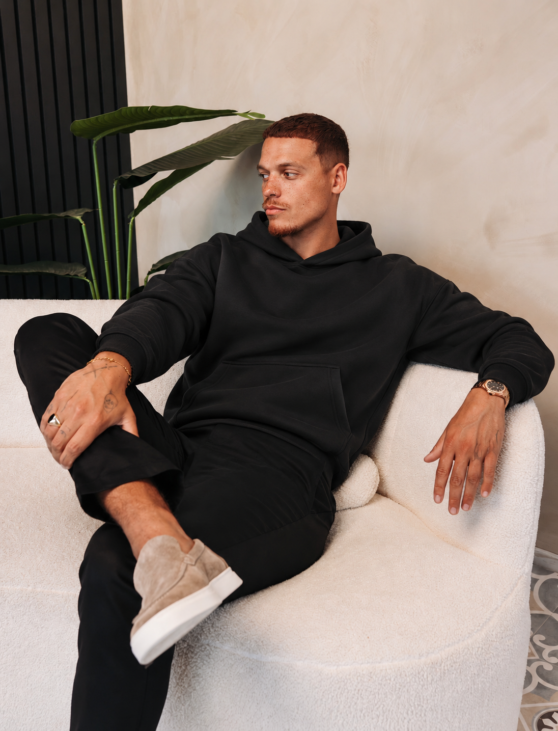 RK BLANK HOODIE BLACK OVERSIZED — lifestylefoto