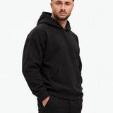 RK Blank Hoodie Black Oversized - schuin