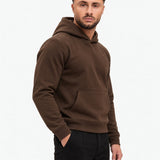 RK Blank Hoodie Coffee Regular Fit - schuin