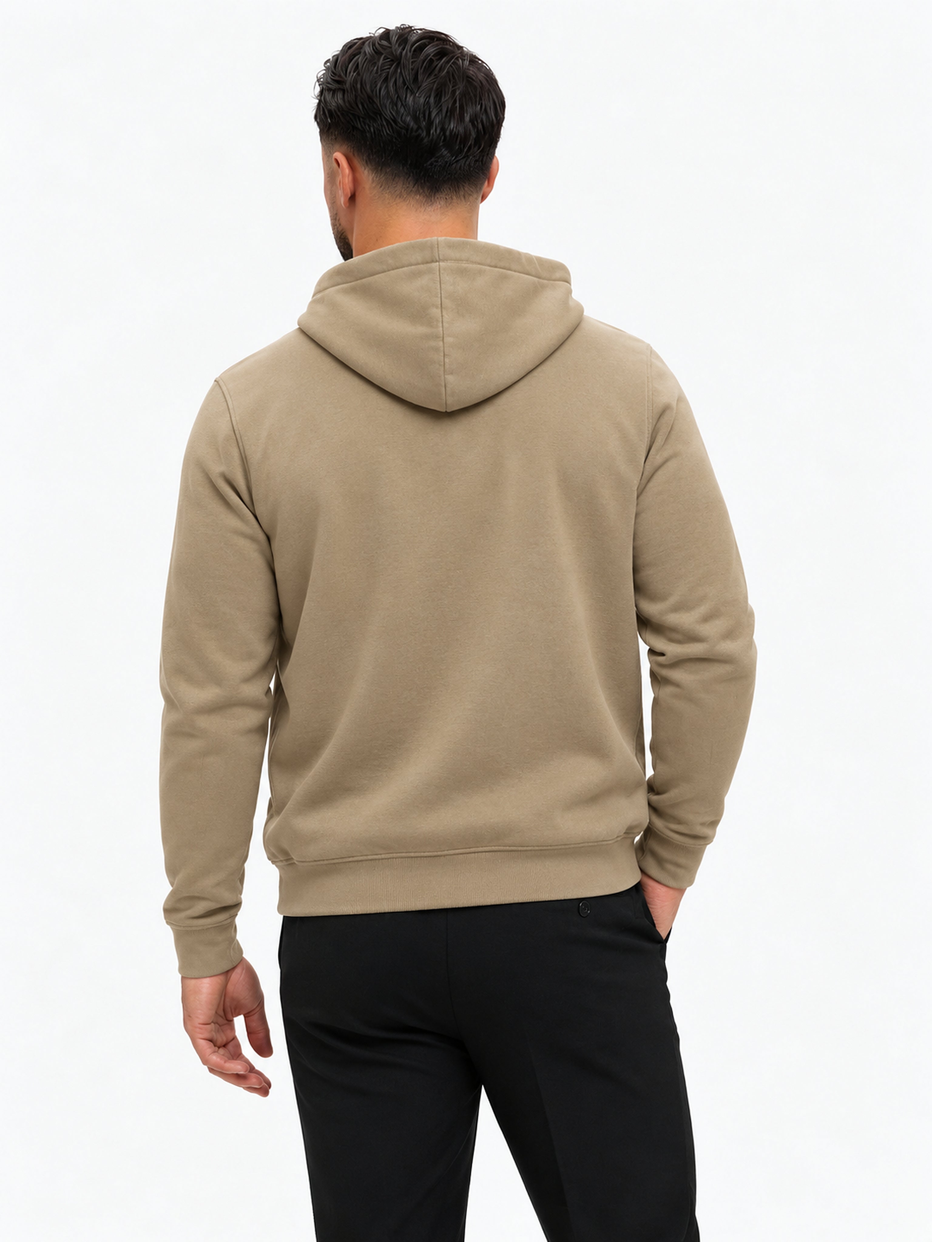 RK Blank Hoodie Olive Regular Fit - achterkant