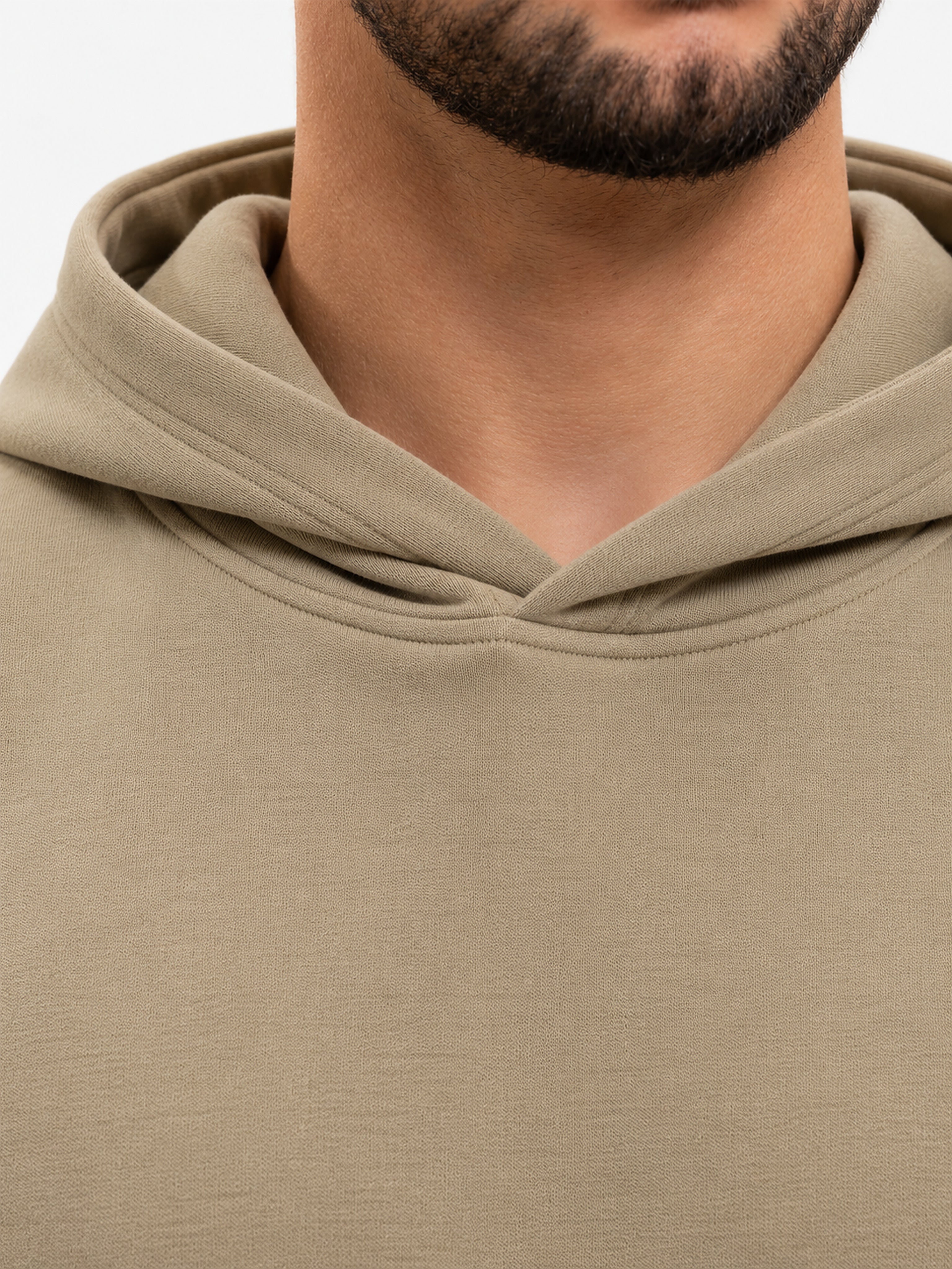 RK Blank Hoodie Olive Regular Fit - detail