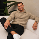 RK Blank Hoodie Olive Regular Fit - gedragen, zittend