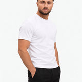 RK Blank Tee White Slimfit - schuin