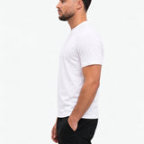RK Blank Tee White Slimfit - zijkant