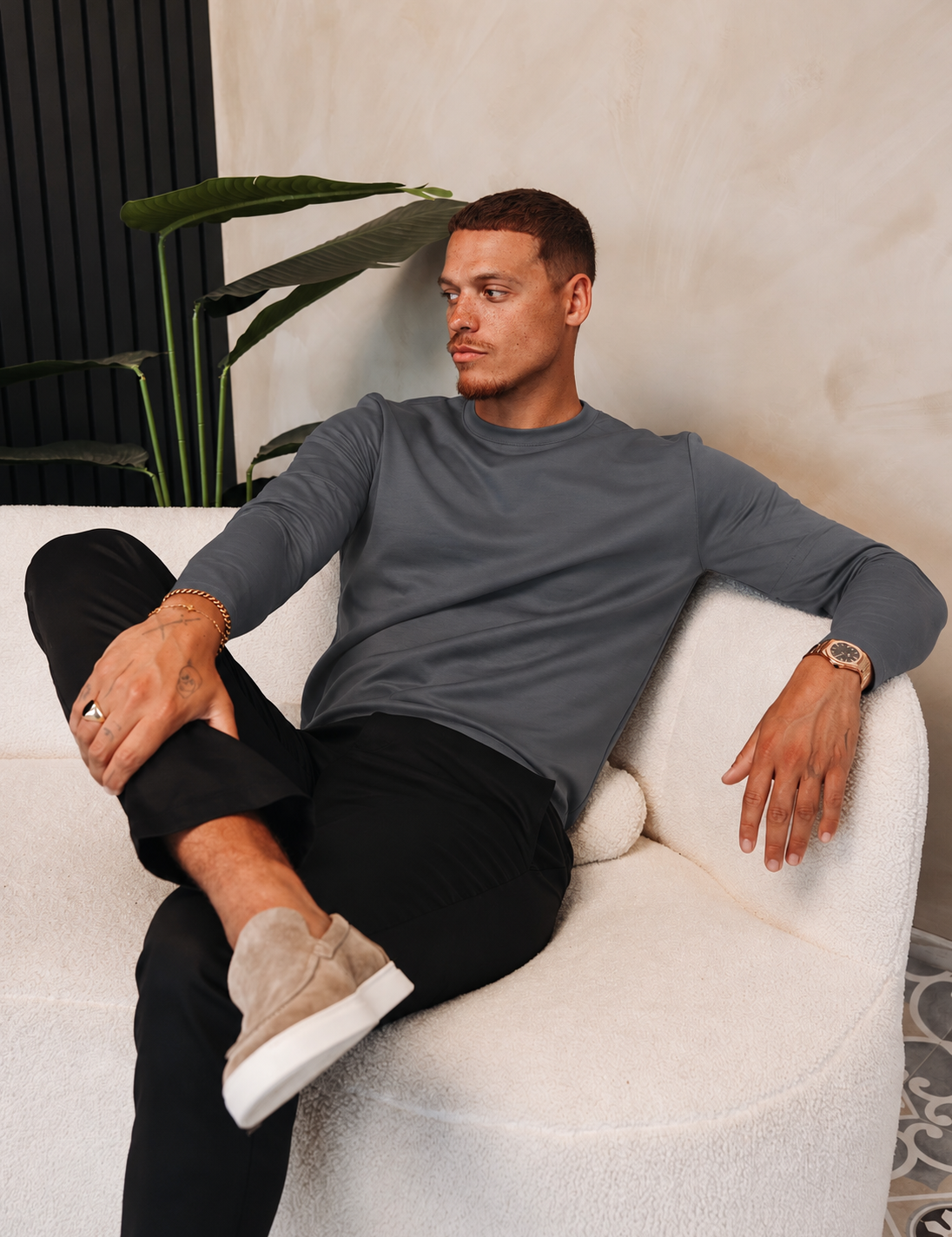 SHINY ESSENTIAL LONGSLEEVE GREY — lifestylefoto