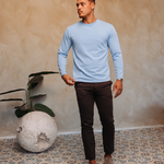 SHINY ESSENTIAL LONGSLEEVE SKY BLUE — lifestylefoto