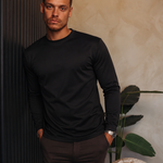 SHINY ESSENTIAL LONGSLEEVE BLACK — lifestylefoto