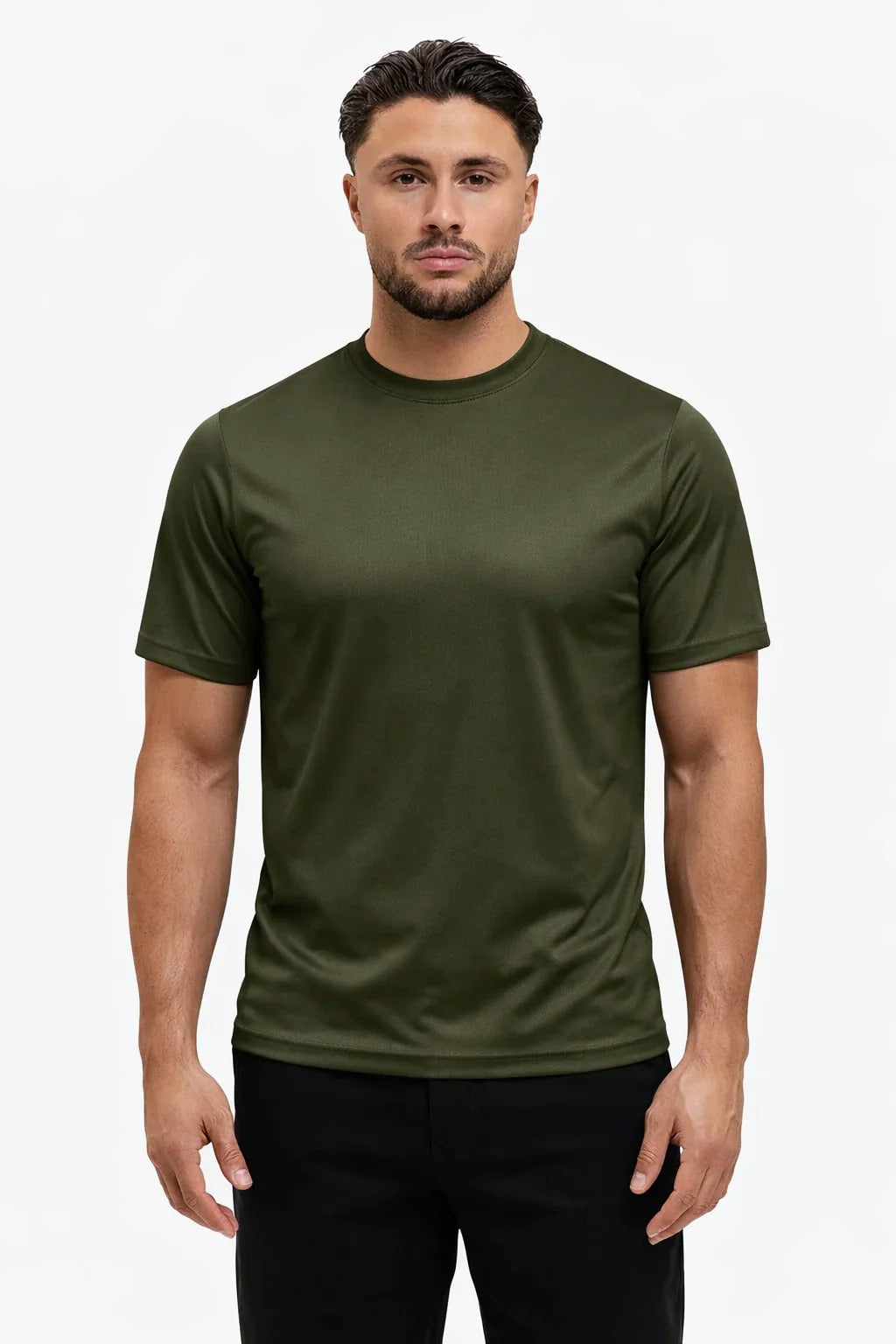 Shiny Essential Shirt Midnight Olive