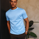 SHINY ESSENTIAL SHIRT SKY BLUE — lifestylefoto