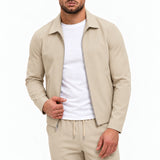 TECH SUIT BEIGE - studio pose