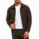 TECH SUIT BROWN - studio pose